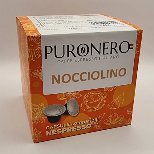 10 Kapseln Nespresso Puronero - Haselnussgeschmack